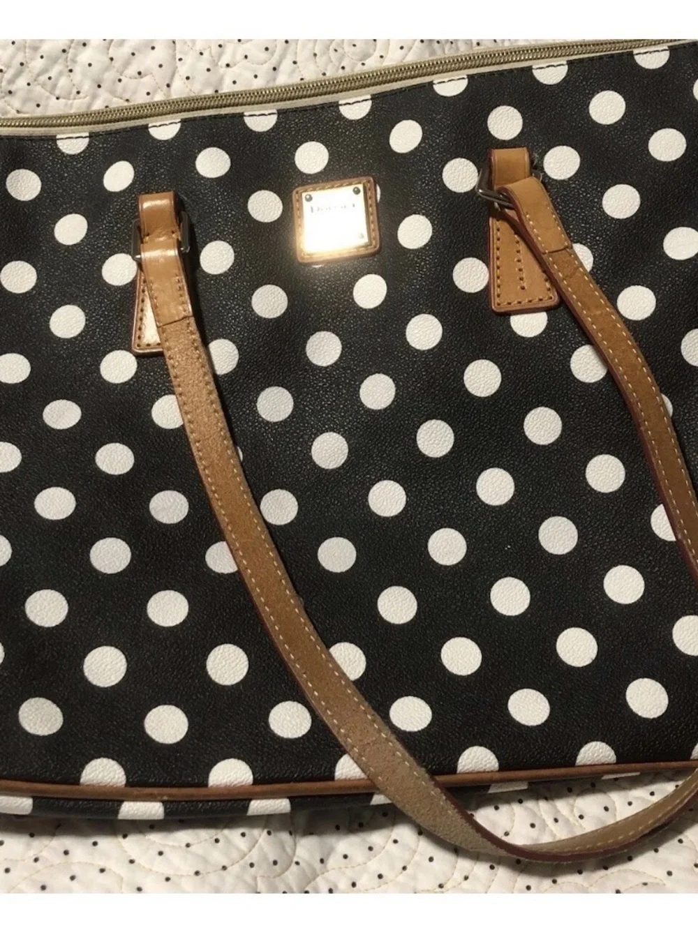 Dooney & Bourke Black & White Polka bag